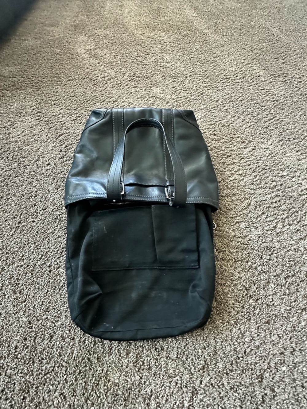 Vintage Coach Hampton Black Leather Tote Bag F11201 - Picture 5 of 10